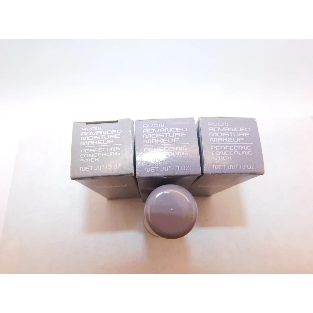 3 Vintage Avon Advanced Moisture Makeup Perfecting Concealer Stick Light .13oz